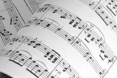 Foto van bladmuziek